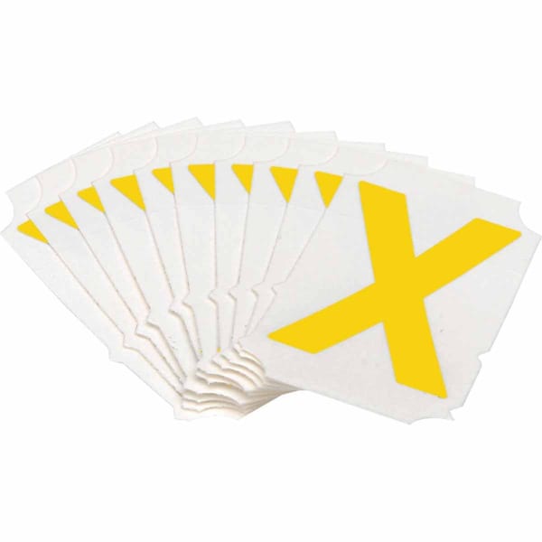 Brady Quik-Align 5060 Series Polyester 2 in Lbl Legend: X Yellow 10PK 5060P-X - main